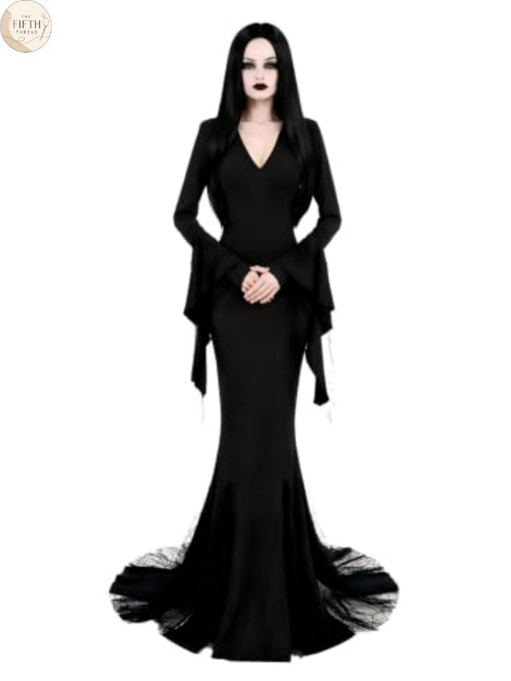 Gothic Long Dress Witch Style Halloween Cosplay Costume for Women